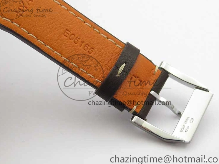 MIROTIME 0224 Original Pilot IW326803 SS MK 1:1 Best Edition Black Dial on Brown Leather Strap MIYOTA 7146